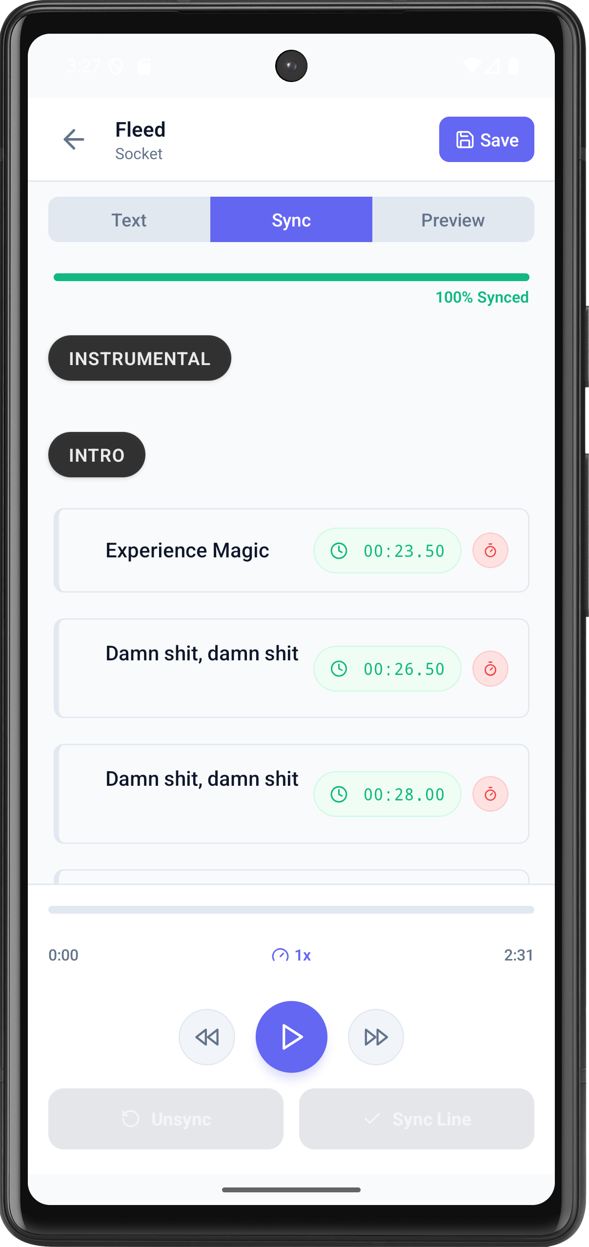 Sync Interface